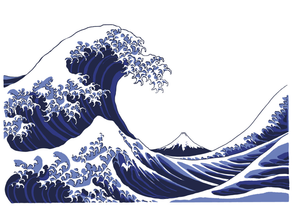 波の浮世絵